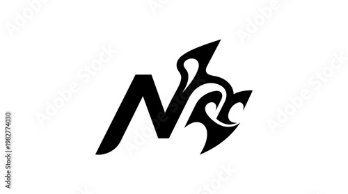 Icon Design of Elegant Feather Quill Pen for Writing and Creativity in Vector Style