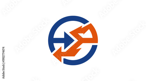 Icon of Circular Arrows for Refresh and Reload in Modern Flat Style