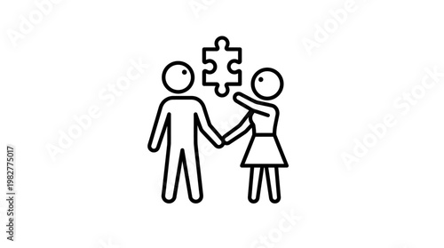 People Holding Hands with a Jigsaw Puzzle Piece