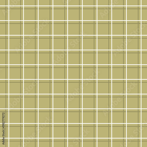 Misty moss and white stripes plaid backgroynd