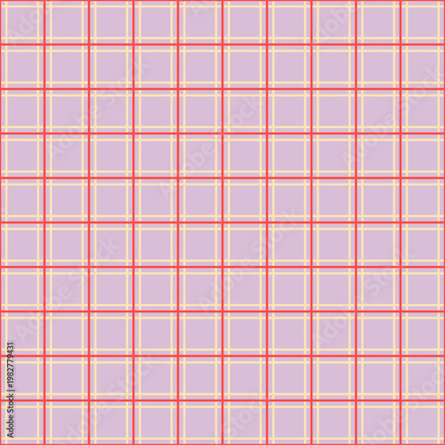 Thistle, tart orange and moccasin stripes plaid background