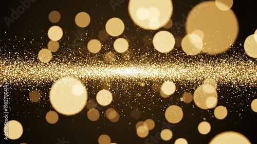 Golden bokeh lights and sparkles for commercial backgrounds, digital design, and advertising