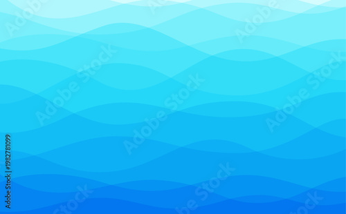 青い波の抽象背景_横