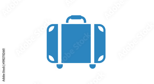 Blue Luggage Suitcase Travel Bag.