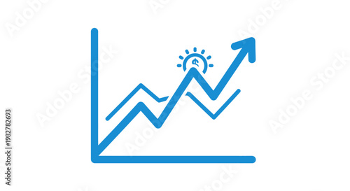 Blue line graph with upward trend.