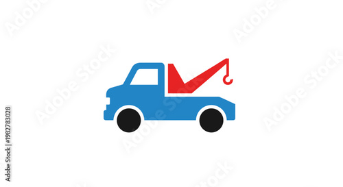 Blue Tow Truck Vehicle Transportation.