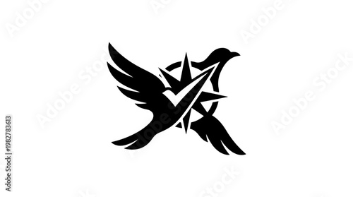Vector Icon of a Peace Dove with Olive Branch for Environmental and Peace Concepts