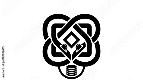 Vector Icon of a Money Tree with a Coin Base for Financial Growth and Wealth Illustration