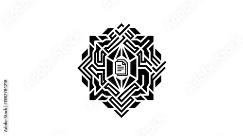Vector Icon of Bitcoin Cryptocurrency Symbol in Abstract Geometric Design