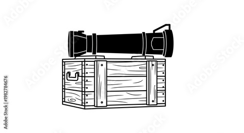 Rocket Launcher on Wooden Crate Icon