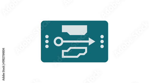 Icon of a Credit Card with Card Swipe and Payment Symbols for Financial Transactions