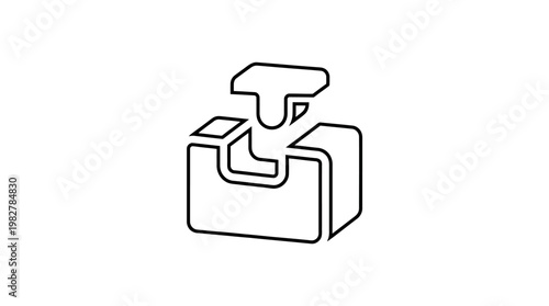 Icon of a Cigarette with Smoke in Simple Line Style for Smoking or Tobacco Themes