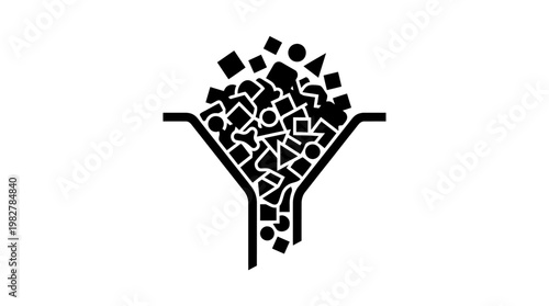 Vector Icon of Puzzle Pieces and Brain for Problem Solving and Creativity Illustration