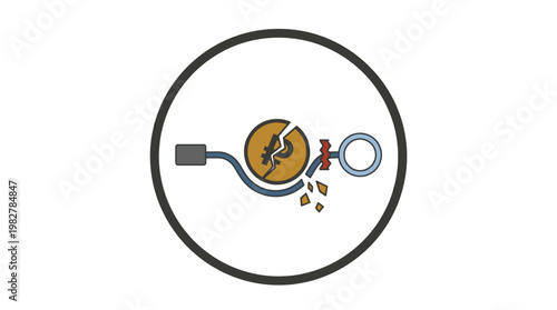 Vector Icon of a Washing Machine with Detergent and Water for Cleaning Appliances