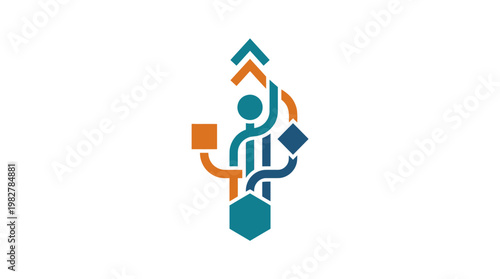 Icon of Abstract Scientific Research and Innovation in Modern Style