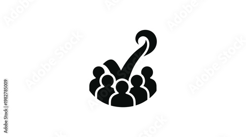 Vector Icon of Business Presentation with Audience and Speaker in Modern Style
