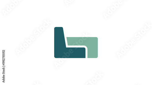 Vector Icon of Modern Sofa Chair for Interior Design and Home Decor