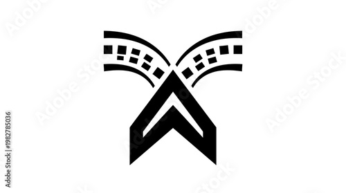 Icon of a Road Sign With Traffic Arrows and Direction Markers in Vector Style