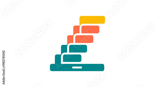 Vector Icon of Increasing Bar Chart for Data Analytics and Business Growth