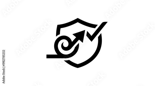 Icon of Security Shield with Checkmark for Data Protection and Cyber Security
