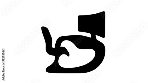 Icon of a Person Sitting with Legs Crossed in Meditation Style Vector Illustration