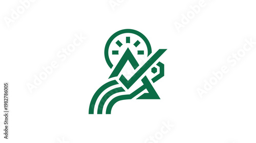 Digital Arrow Icon Vector Illustration Depicting Data Transfer and Connectivity