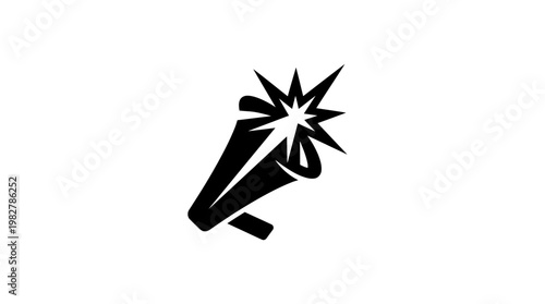 Icon of a Classic Bomb Illustration for Safety and Warning Signage in Vector Style