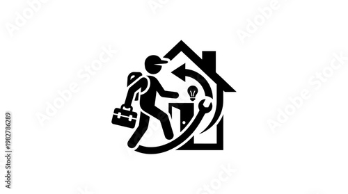 Icon of Housekeeping and Cleaning Service Vector Outline