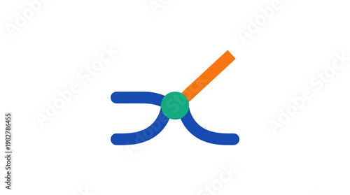 Icon of Clasp or Fastener in Flat Design for Graphic Resources and User Interface