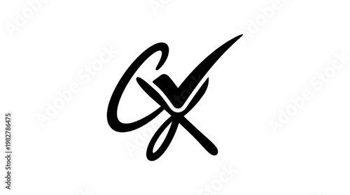 Icon of a Modern Checkmark Badge in Flat Design for Verification and Validation