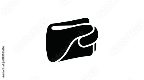 Icon of Wallet with Card Insertion for Financial and Payment Services in Vector Style