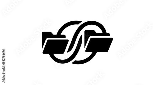 Icon of Data Transfer and Network Connection in Vector Style