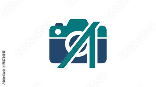 Icon Depicting Camera and Photo Editing Tools in Modern Vector Style for Photography and Media Applications