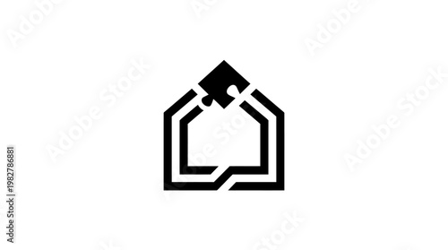 Icon of Smart Home Security System, Modern Technology, Digital Security Concept