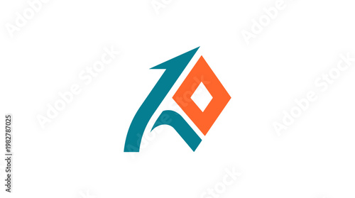 Icon Of Modern Digital Arrow and Dot Sign in Vector Style for Technology and Communication