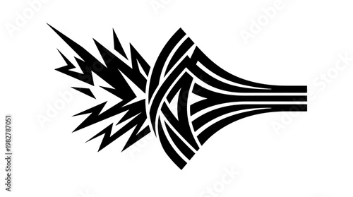 Icon of Tornado Wind Sphere and Cloud in Circular Style for Weather and Storm Graphics