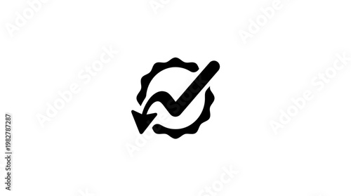 Icon of a Checkmark Inside a Circle for Validation and Success Symbols in Vector Style