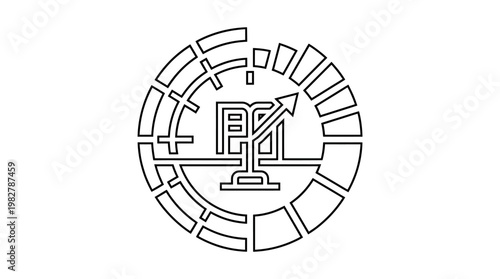 Vector Icon of a Modern Hourglass Design for Time and Timer Apps
