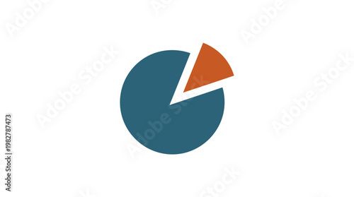Icon of a Pie Chart Vector Illustration for Data Analysis and Business Reports