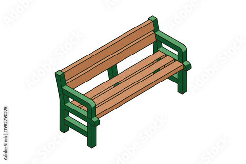 Bench provides a comfortable place for resting in the city park.