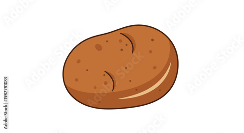 Simple Cartoon Potato Illustration