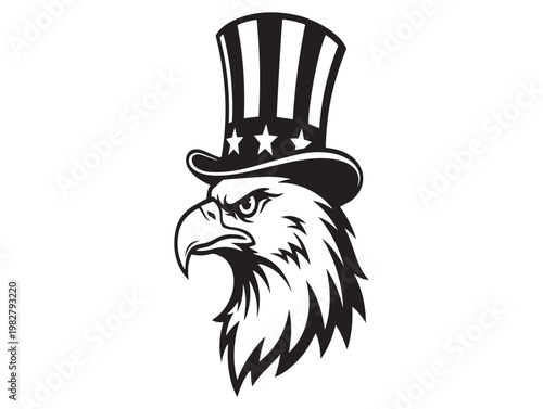 American eagle with uncle sam hat a patriotic symbol of freedom and national pride