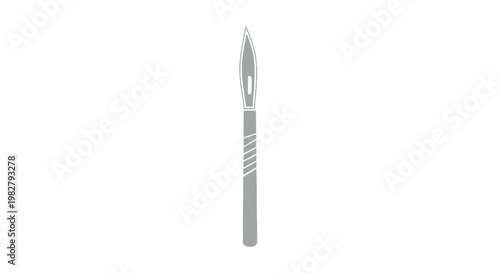 Minimalist line art icon of a single asparagus spear on a white background