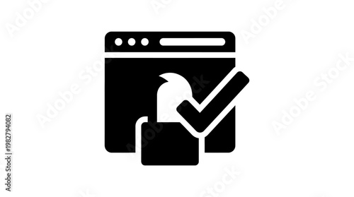 Icon of Budget Approval and Financial Management in Flat Design