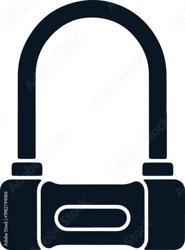 U lock for bicycle security lock for securing bikes isolated.