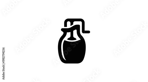 Vector Icon of An Explosive Bottle Warning Sign for Safety and Hazard Symbols
