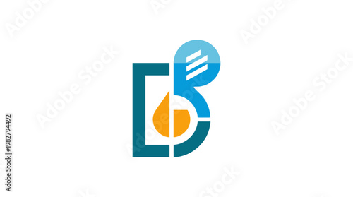 Icon of a Digital Data Analytics Chart in Modern Flat Style for Technology and Business Visuals