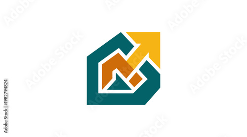 Icon of an Upward Trend Arrow Inside a Graph for Growth and Progress in Business