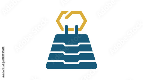 Icon of Smelting Furnace Industrial Metal Processing Vector Illustration