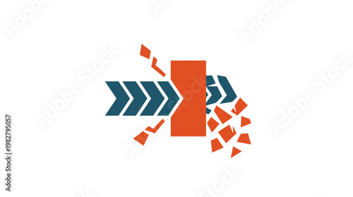 Icon of Explosion Impact Shape in Dynamic Style for Motion and Danger Indicators